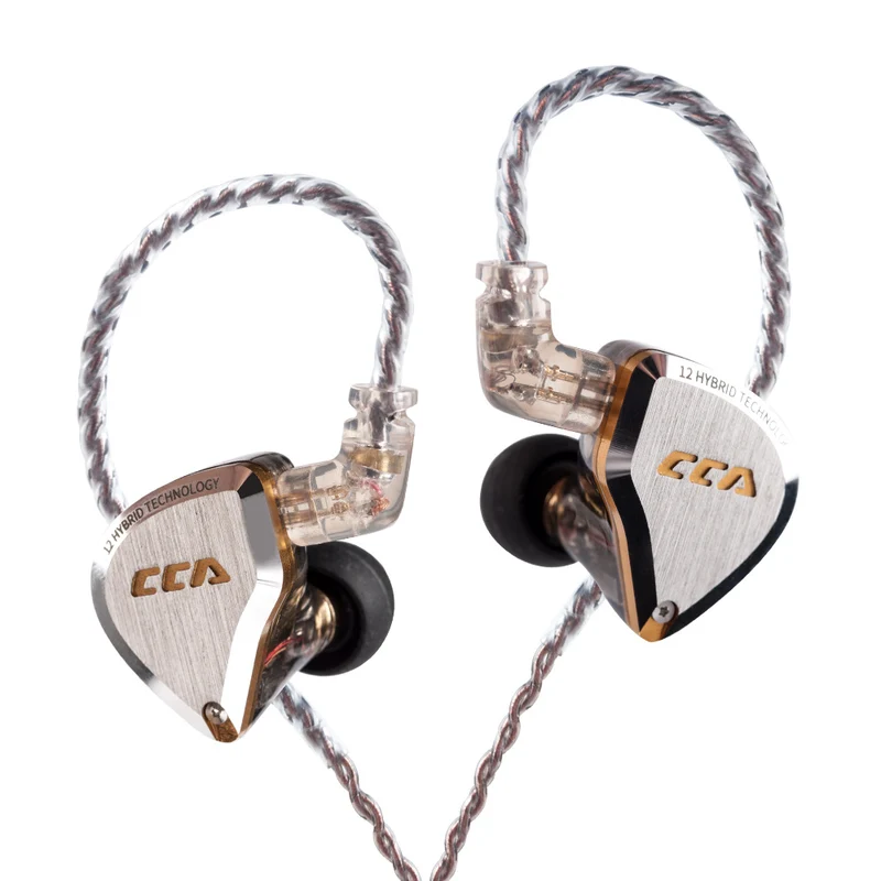 【CCA C12】5BA 1DD Hybrid HiFi IEM in Ear Monitor Headphones Noise Isolating Stereo Wired Earbuds