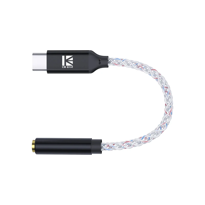 【KBEAR TC12 Pro——Clearance】Type-C to 3.5mm Earphone Adapter, HIFI Sound Quality, Easy Connection