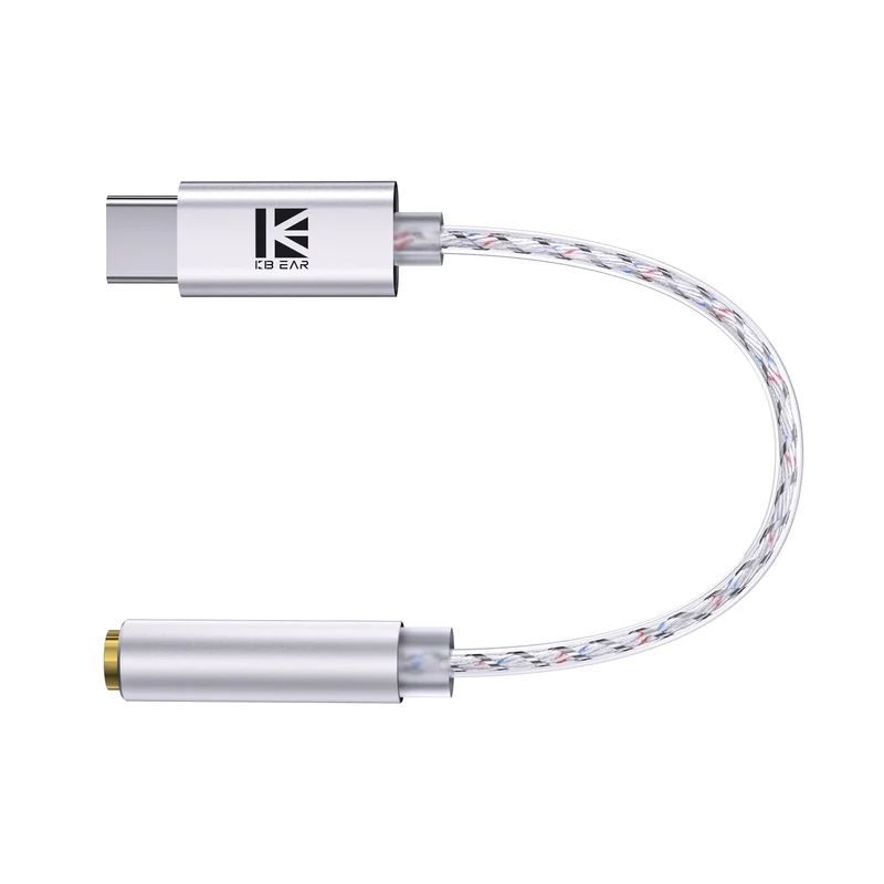 【KBEAR TC12——Clearance】Type-C to 3.5mm Earphone Adapter, HIFI Sound Quality, Easy Connection