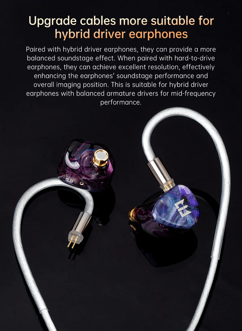 【TRI Grace Pro】2 Strands 612-Core 5N OCC Silver-Plated Upgraded Cable for IEM Earphones