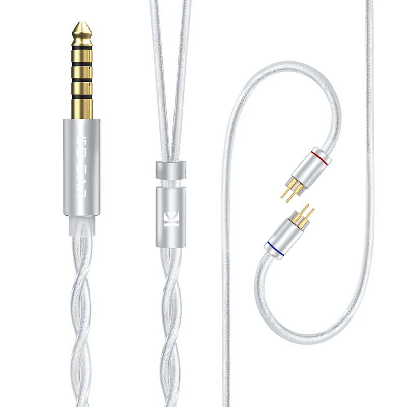 【KBEAR Glint】 5N OFC Silver-plated Upgrade Cable & Aluminum Alloy Components