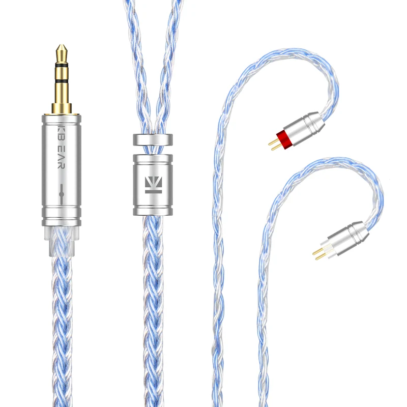【KBEAR ST16 Plus】 Crystal 16 Cores 2M Long Upgrade Cable 5N Single Copper Silver-plated