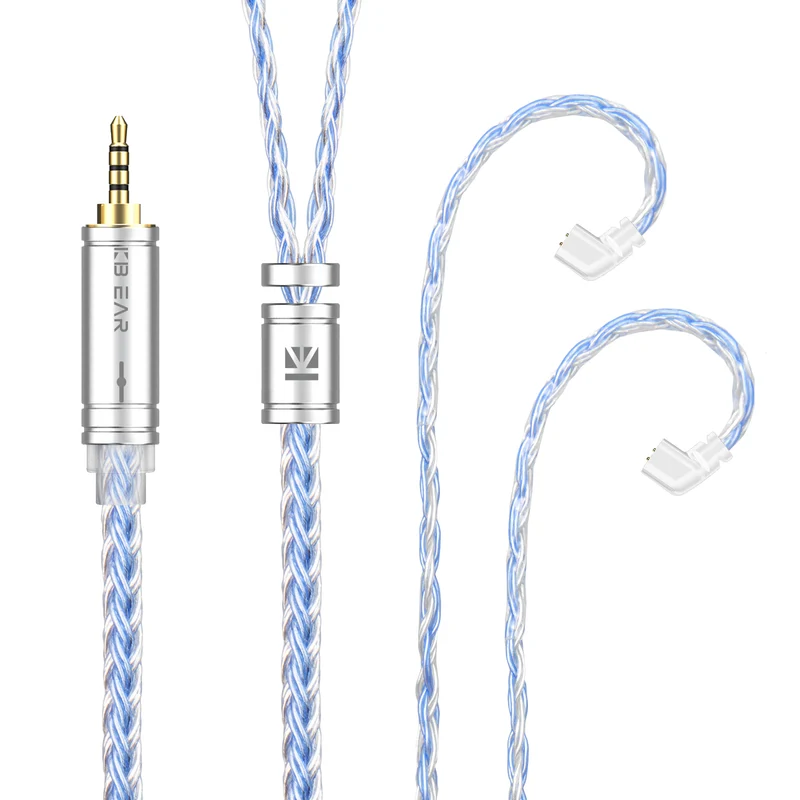 【KBEAR ST16 Plus】 Crystal 16 Cores 2M Long Upgrade Cable 5N Single Copper Silver-plated