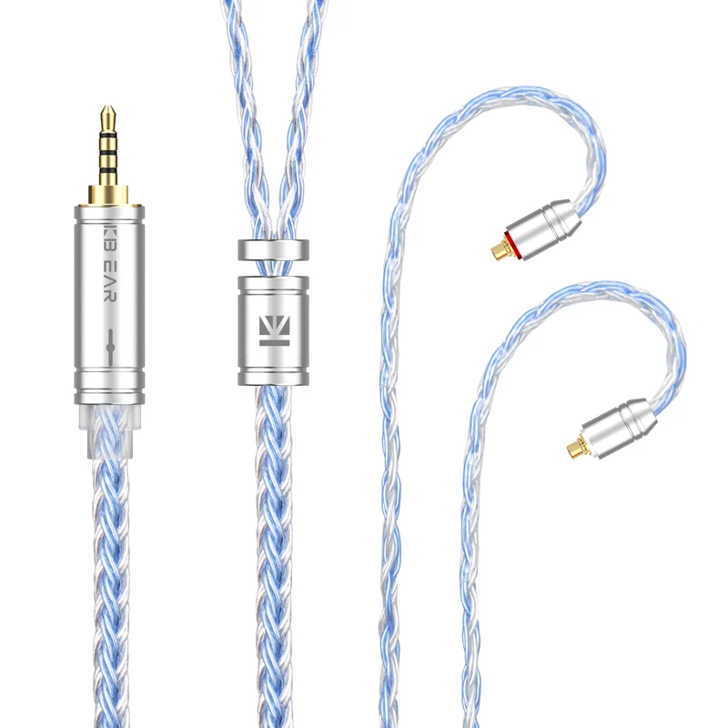 【KBEAR ST16 Plus】 Crystal 16 Cores 2M Long Upgrade Cable 5N Single Copper Silver-plated