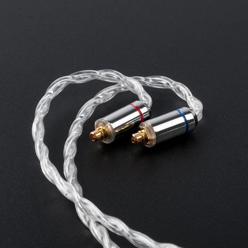 【KBEAR Limpid——Clearance】4 Core 4N 99.99% Purity silver earphone cable, 1.2m Long