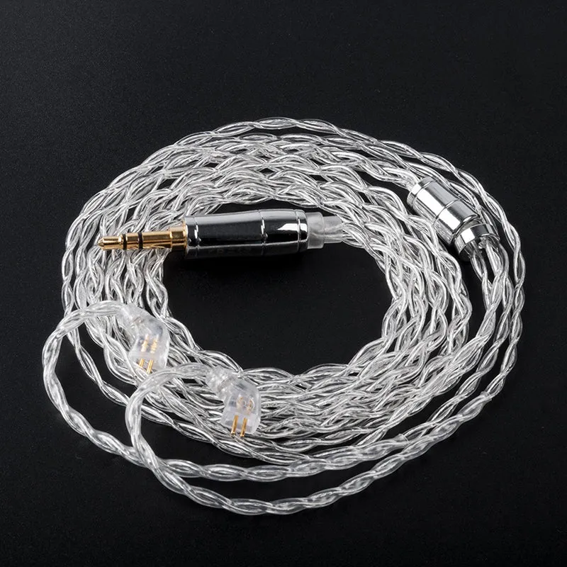 【KBEAR Limpid——Clearance】4 Core 4N 99.99% Purity silver earphone cable, 1.2m Long