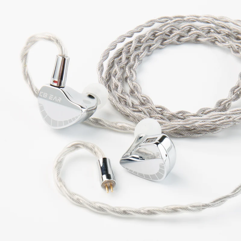 【KBEAR Chord】6N Graphene+4N OFC Silver-plated Mixedly Braided Upgrade Cable, 1.2m Long