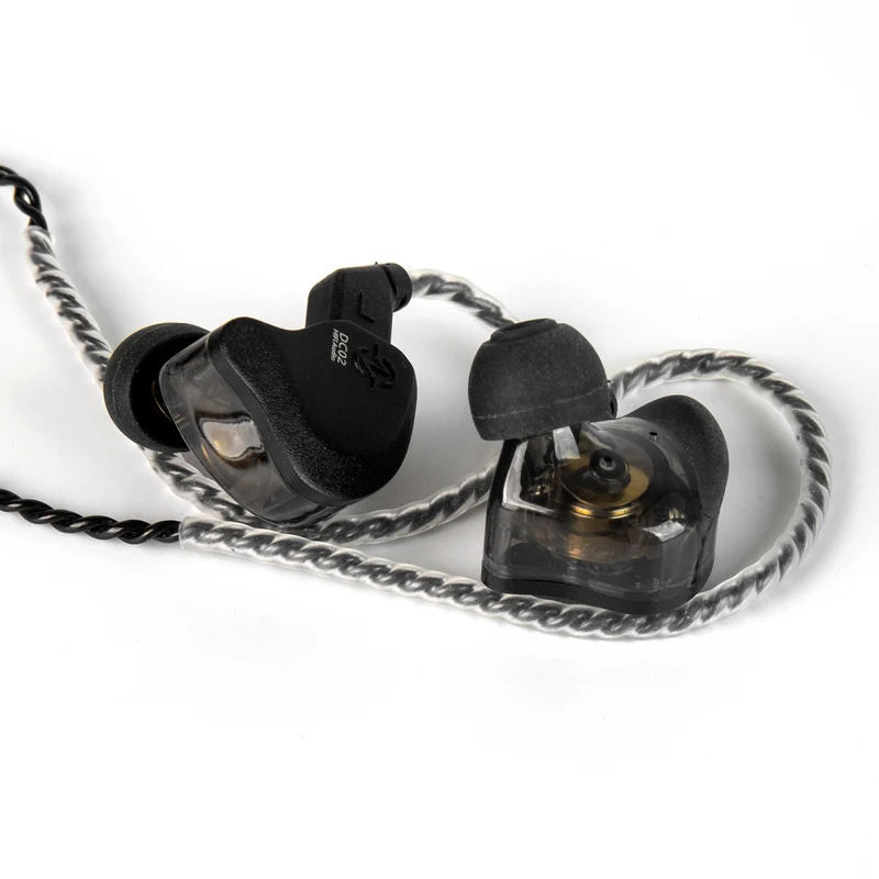 【CCZ SOLO DC02】Dual Magnetic Circuit DD HIFI IEM Headphones, Wired Gaming Earbuds Noise Cancelling