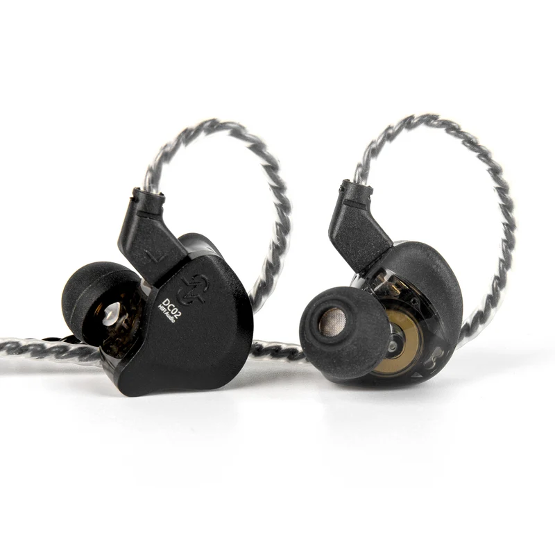 【CCZ SOLO DC02】Dual Magnetic Circuit DD HIFI IEM Headphones, Wired Gaming Earbuds Noise Cancelling