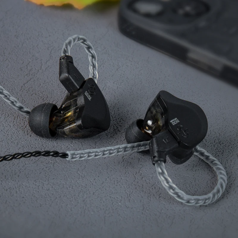 【CCZ SOLO DC02】Dual Magnetic Circuit DD HIFI IEM Headphones, Wired Gaming Earbuds Noise Cancelling
