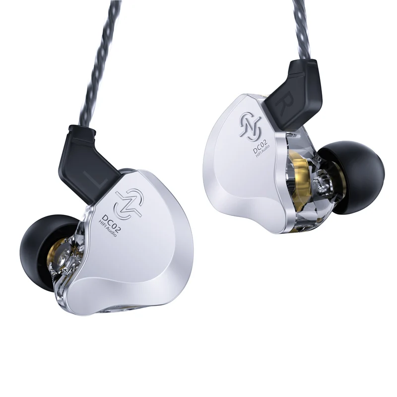 【CCZ SOLO DC02】Dual Magnetic Circuit DD HIFI IEM Headphones, Wired Gaming Earbuds Noise Cancelling