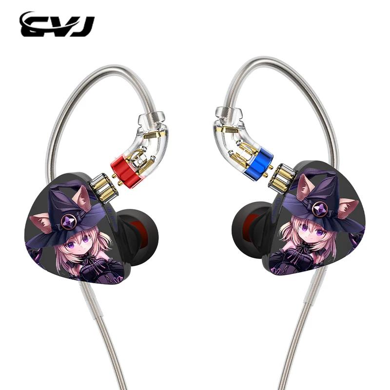 【CVJ Night Elf】 Dual-Channel Three-Unit in Ear Monitor Wired Earbuds with DLC Diamond Diaphragm IEM Earphones