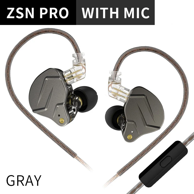 【KZ ZSN Pro】Hybrid 1DD 1BA In Ear Monitors IEM Earphones Wired Gaming Earbuds