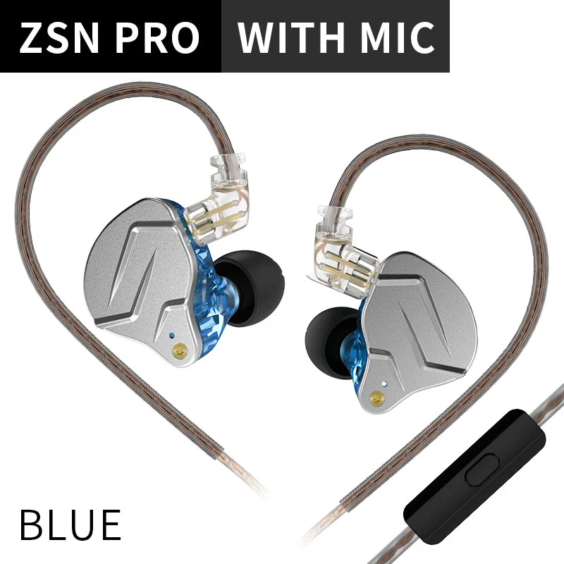 【KZ ZSN Pro】Hybrid 1DD 1BA In Ear Monitors IEM Earphones Wired Gaming Earbuds
