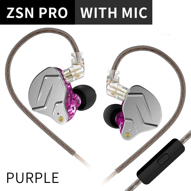 【KZ ZSN Pro】Hybrid 1DD 1BA In Ear Monitors IEM Earphones Wired Gaming Earbuds