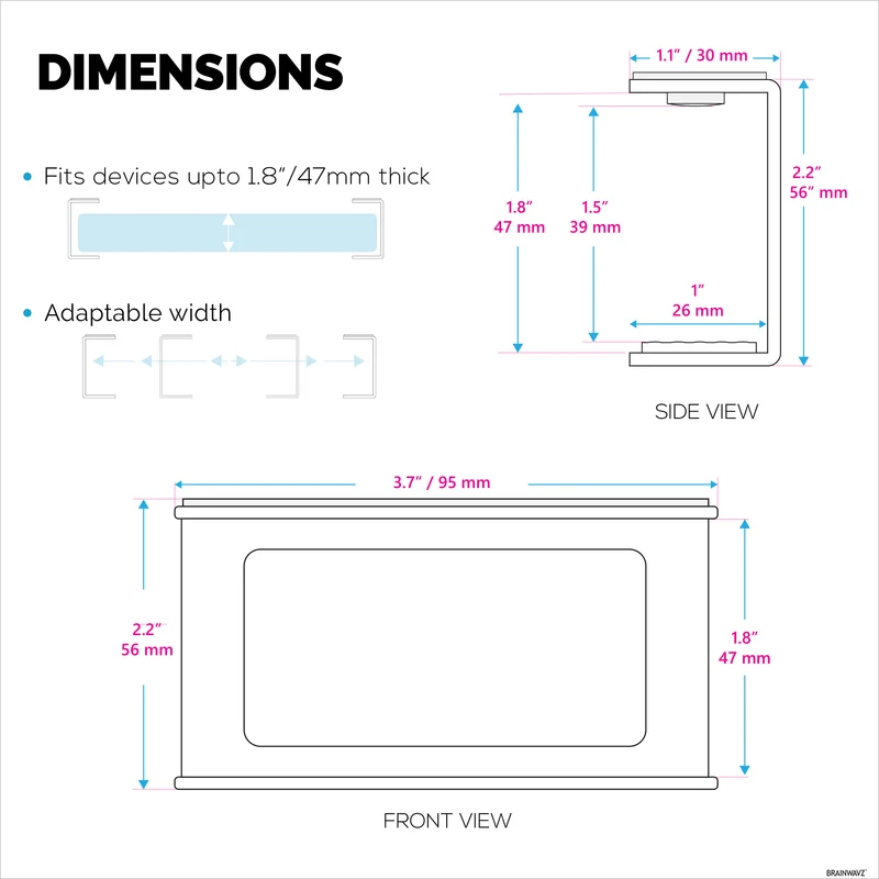 Laptop-Halter unter dem Schreibtisch, transparente VHB-Halterung und einschraubbare Geräte wie Laptops, Macbooks, Oberflächentastatur, Router, Modems, Kabelbox, Netzwerk-Switch und mehr