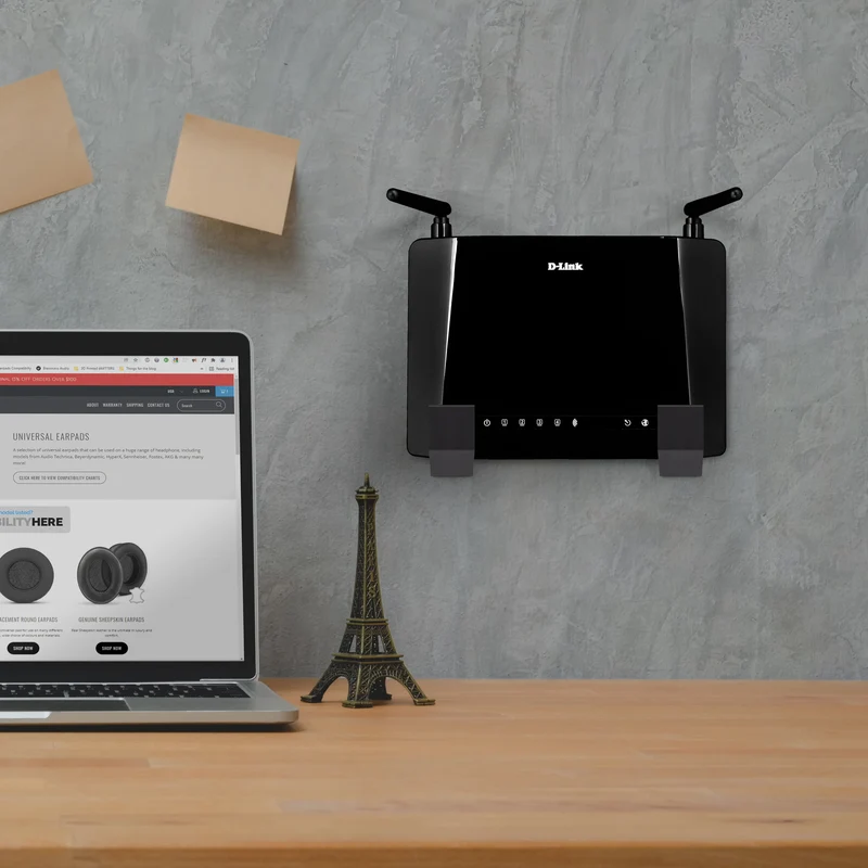 2.5 cm Kabelbox Wandhalterung, selbstklebend und schraubbar, für Router, Laptops, Modem, Mesh-WLAN, Apple TV, Netzwerk-Switch und mehr