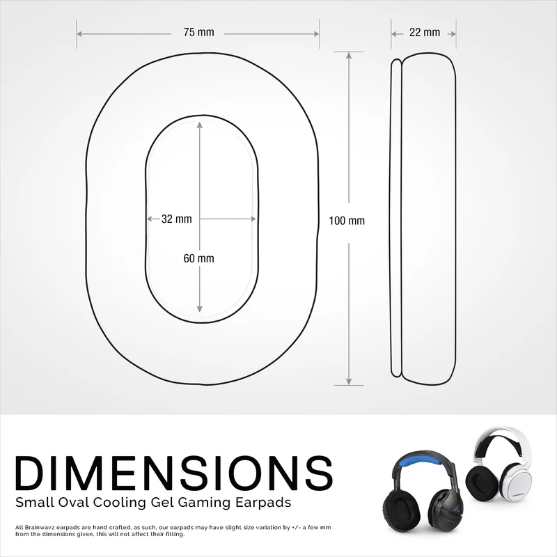 Verbesserte Ohrpolster für Gaming-Kopfhörer – klein, oval – Micro Suede mit Kühlgel und Memory Foam für Steelseries, Hyperx, Sony MDR-7506, AKG, Turtlebeach, Sennheiser und mehr (Micro Suede)
