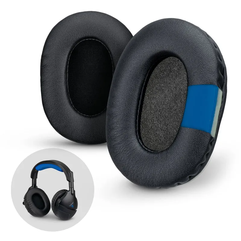 Pad Telinga Fon Kepala Permainan Dipertingkat - Bujur Kecil - Kulit PU dengan Gel Penyejuk & Buih Memori untuk Steelseries, Hyperx, Sony MDR-7506, AKG, Turtlebeach, Sennheiser & Banyak Lagi