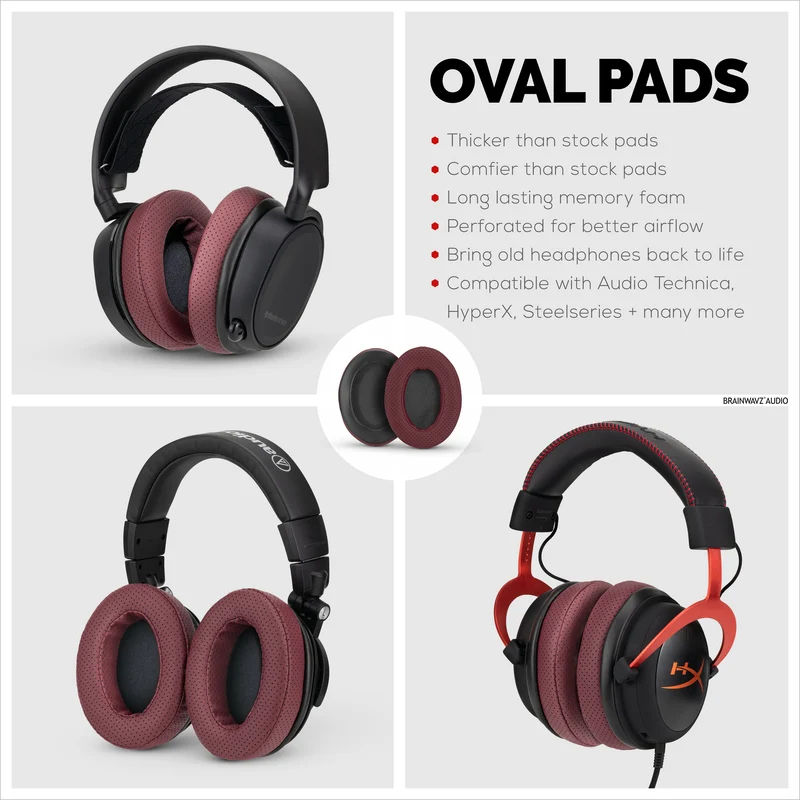Kopfhörer Memory Foam Earpads - Oval - Perforiert