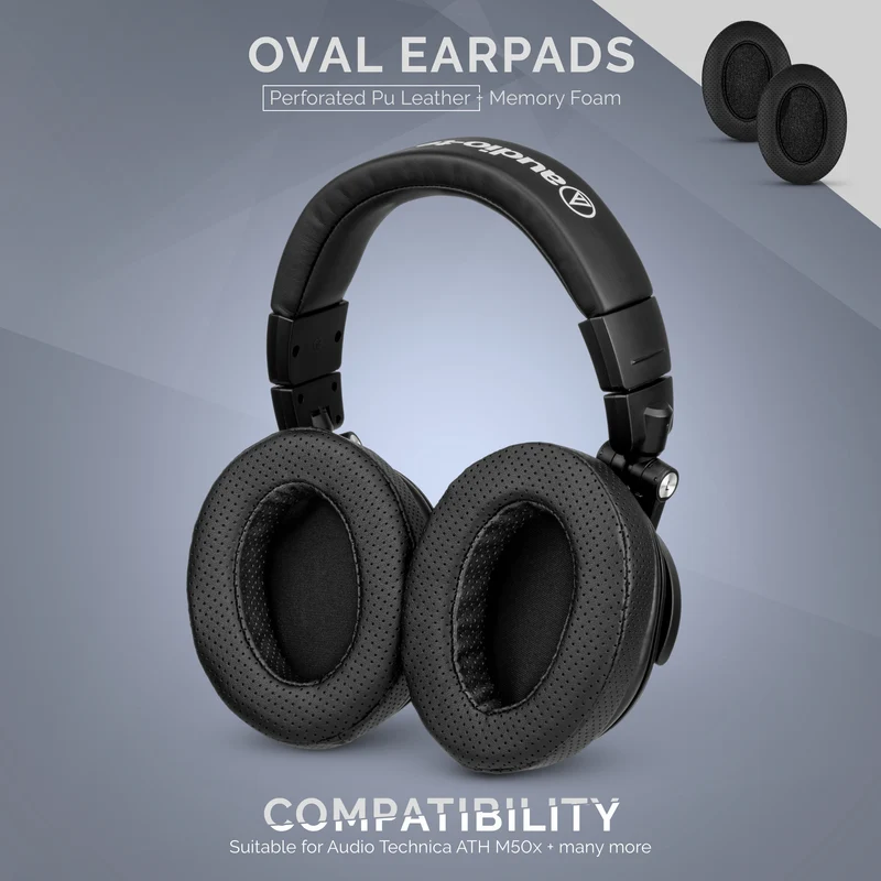 Kopfhörer Memory Foam Earpads - Oval - Perforiert