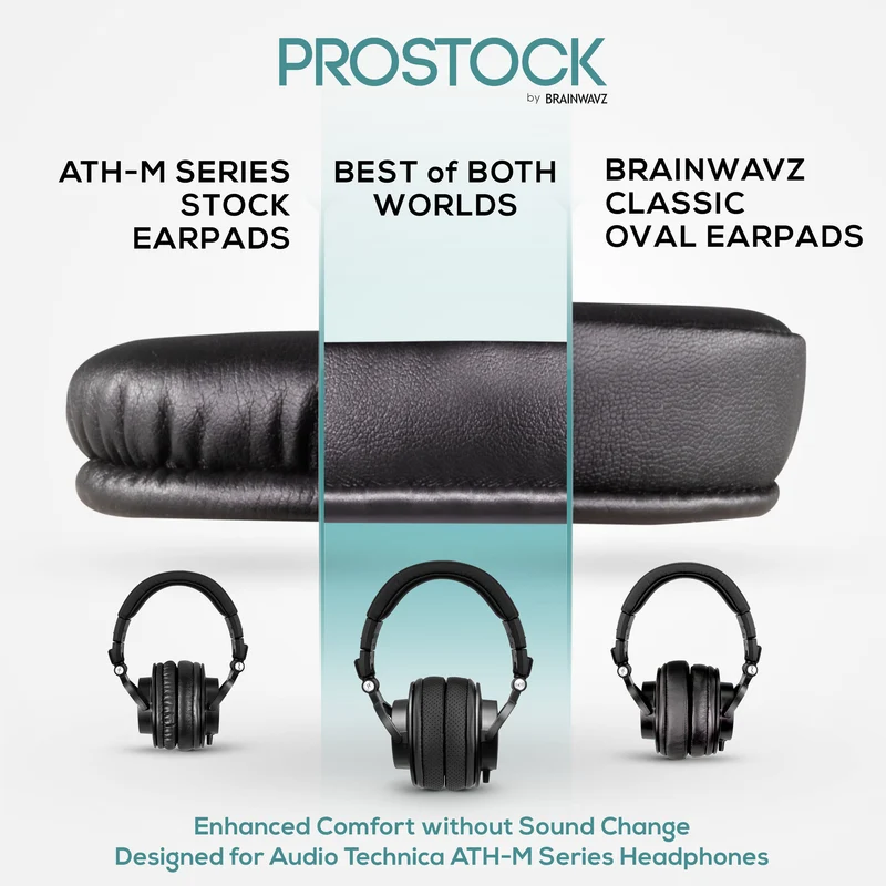 Ersatz-Ohrpolster der ProStock ATH M50X- und M-Serie – individuell gestaltete Form mit Memory-Schaum – perforiert