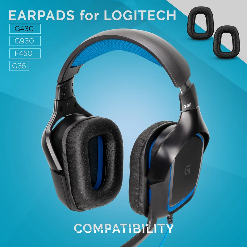 Logitech G430 G35 G930 F450 Ersatz-Ohrpolster - Premium-Upgrade-Materialien