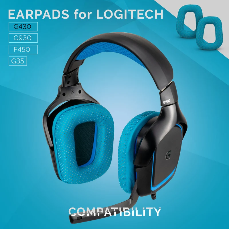 Logitech G430 G35 G930 F450 Ersatz-Ohrpolster - Premium-Upgrade-Materialien