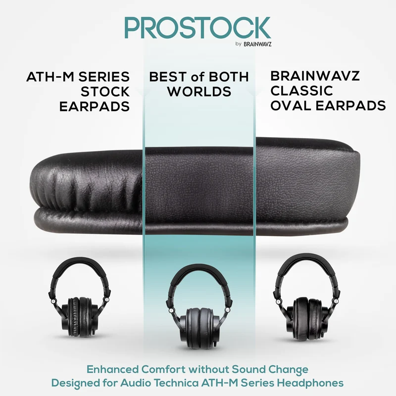 Ersatz-Ohrpolster der ProStock ATH M50X- und M-Serie – individuell gestaltete Form mit Memory-Schaum – Schafsleder