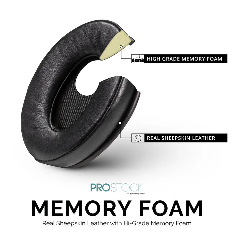 Ersatz-Ohrpolster der ProStock ATH M50X- und M-Serie – individuell gestaltete Form mit Memory-Schaum – Schafsleder