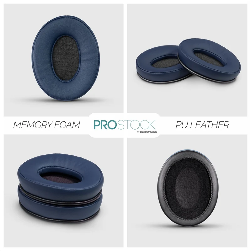 ProStock ATH M50X & M Series Ersatz-Ohrpolster – individuell gestaltete Form mit Memory-Schaum – PU