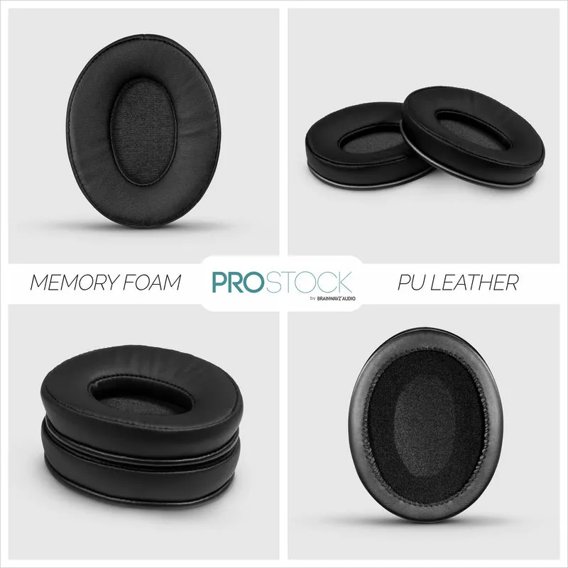 ProStock ATH M50X & M Series Ersatz-Ohrpolster – individuell gestaltete Form mit Memory-Schaum – PU