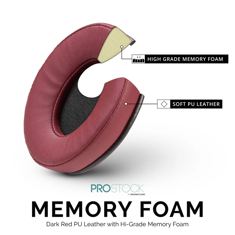 ProStock ATH M50X & M Series Ersatz-Ohrpolster – individuell gestaltete Form mit Memory-Schaum – PU