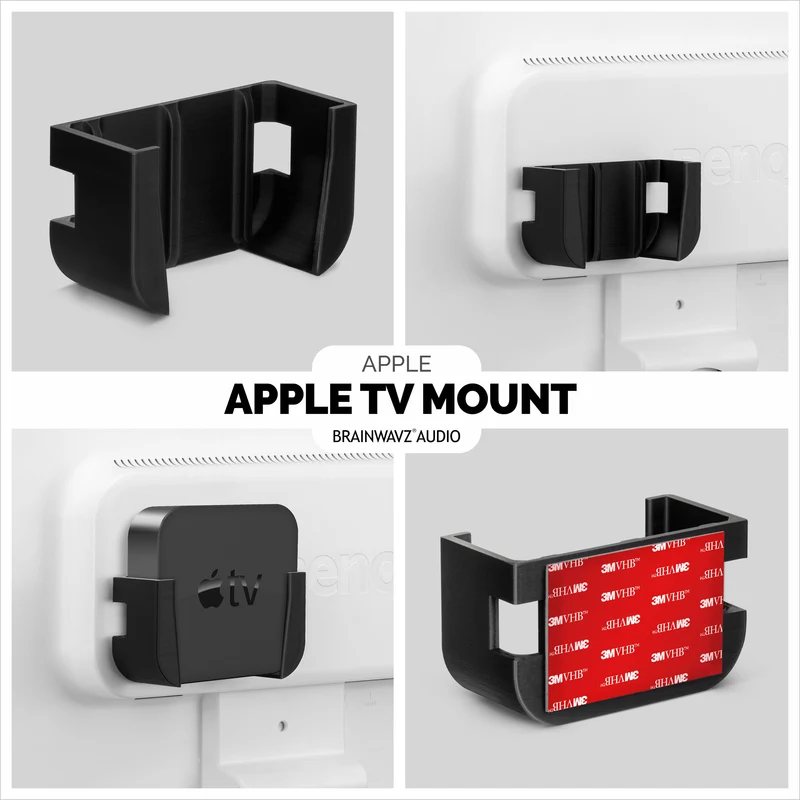 Apple TV 4K & HD Pelekat Dinding & Lekap TV - Tiada Skru atau Kekacauan