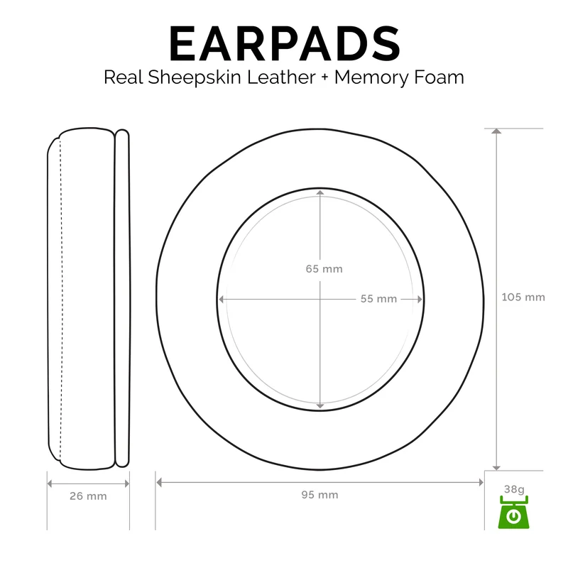 Razer Kraken Schaffell-Leder-Ersatzohrpolster