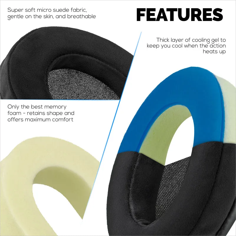 Brainwavz GEL Gaming Ohrpolster - Oval - Micro Suede mit Memory Foam