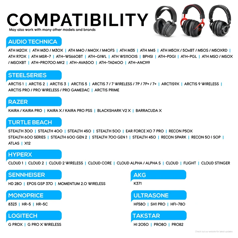Kopfhörer Memory Foam Earpads - Oval - Micro Suede