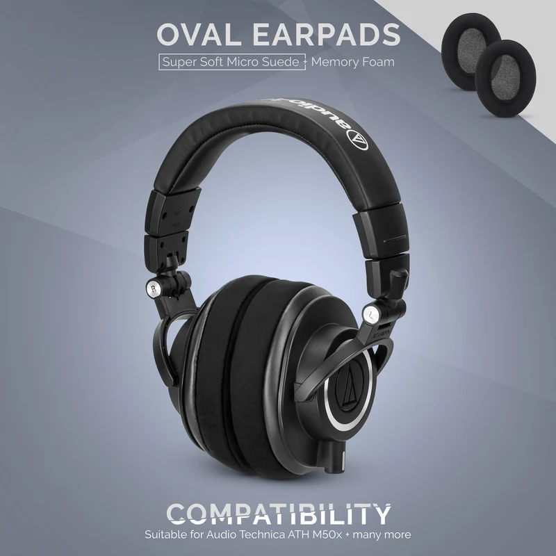 Kopfhörer Memory Foam Earpads - Oval - Micro Suede