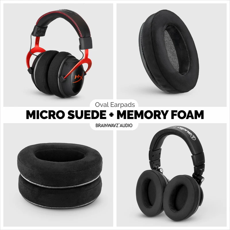 Kopfhörer Memory Foam Earpads - Oval - Micro Suede