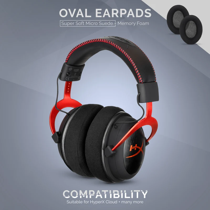 Kopfhörer Memory Foam Earpads - Oval - Micro Suede