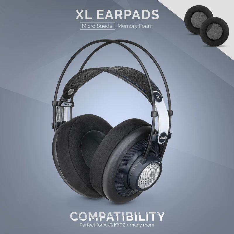 Kopfhörer Memory Foam Earpads - XL Größe - Micro Suede