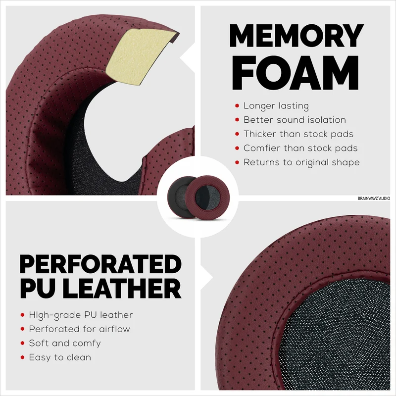 Kopfhörer Memory Foam Earpads - XL - Perforiert