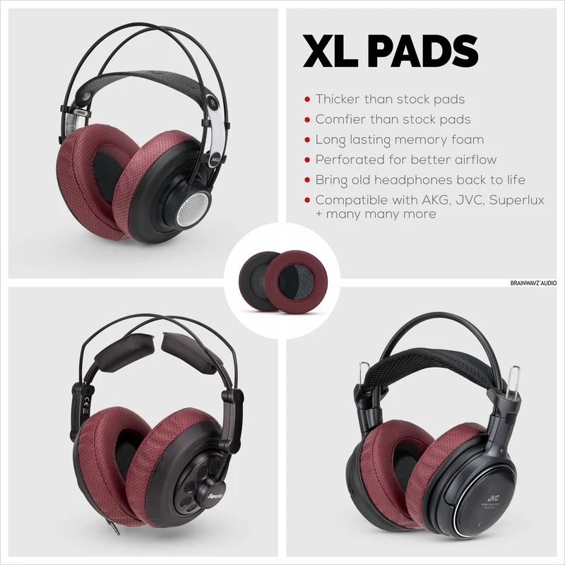 Kopfhörer Memory Foam Earpads - XL - Perforiert