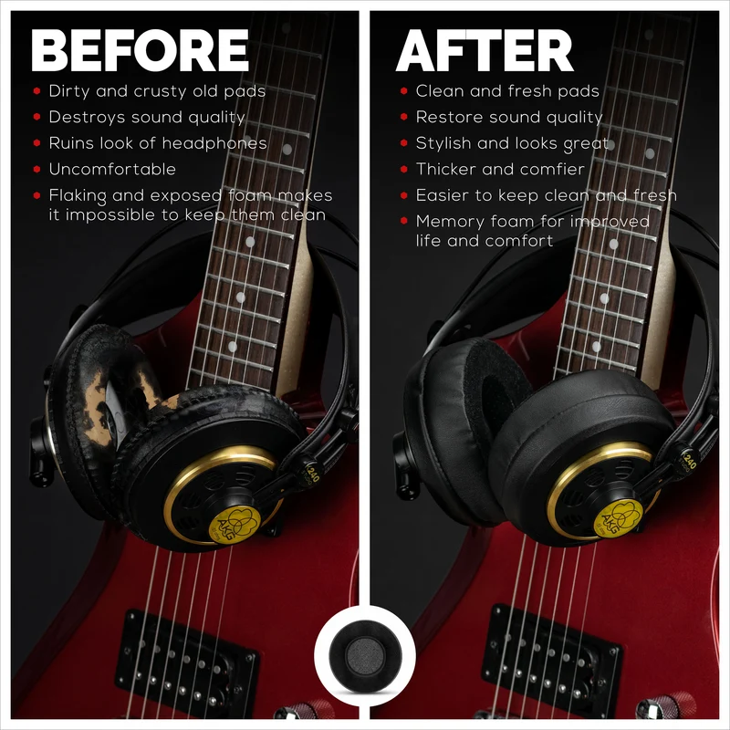 Kopfhörer Memory Foam Earpads - Rund - Hybrid