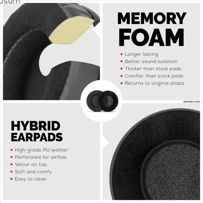 Kopfhörer Memory Foam Earpads - Rund - Hybrid