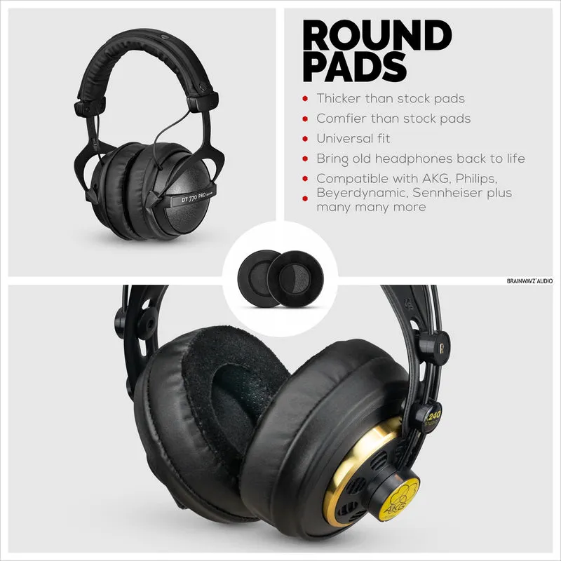 Kopfhörer Memory Foam Earpads - Rund - Hybrid