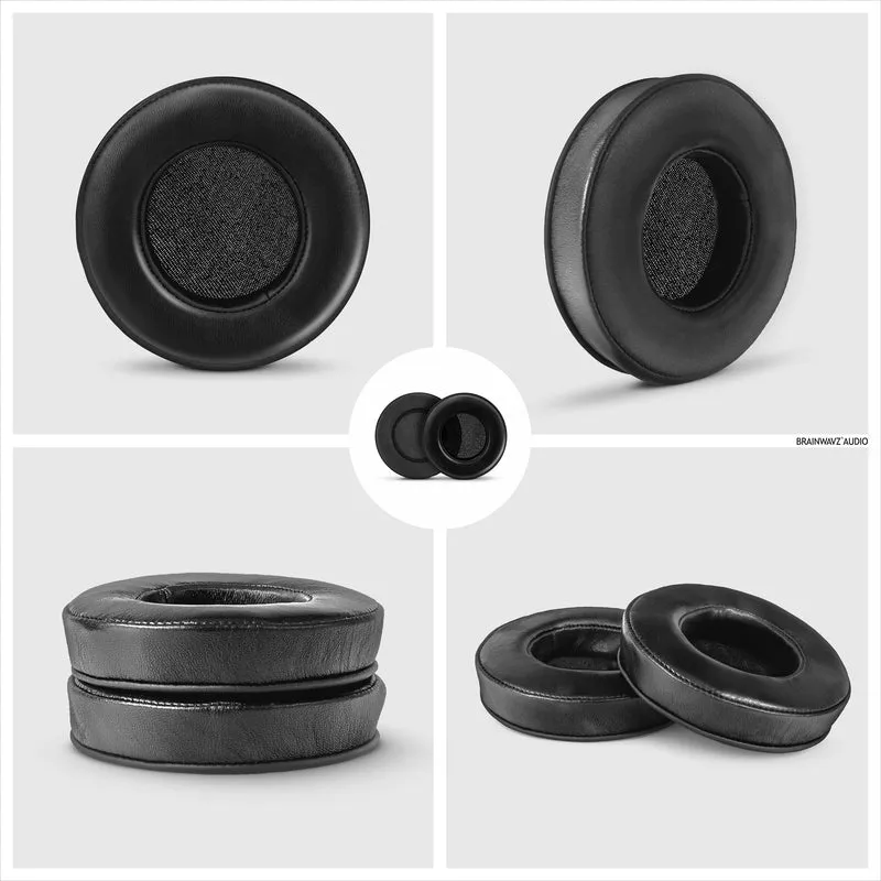 Kopfhörer Memory Foam Ohrpolster - Rund - Schaffell Leder