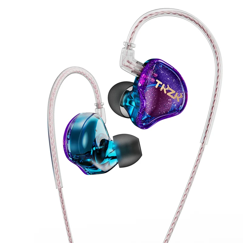 【TKZK TK01】10mm Tesla Dynamic Driver Colorful HiFi Gaming Earbuds IEM Earphones