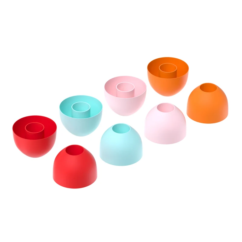 【KBEAR Rainbow——Clearance】Soft Silicone Earbuds Eartips 4mm Connector Hole 8PCS/4 Pairs