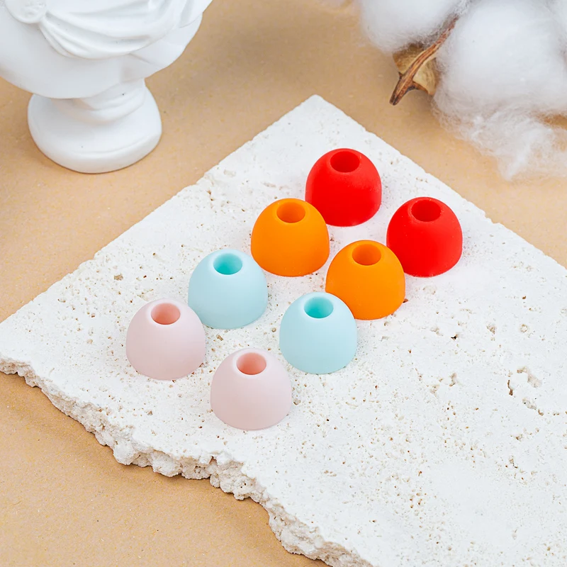 【KBEAR Rainbow——Clearance】Soft Silicone Earbuds Eartips 4mm Connector Hole 8PCS/4 Pairs